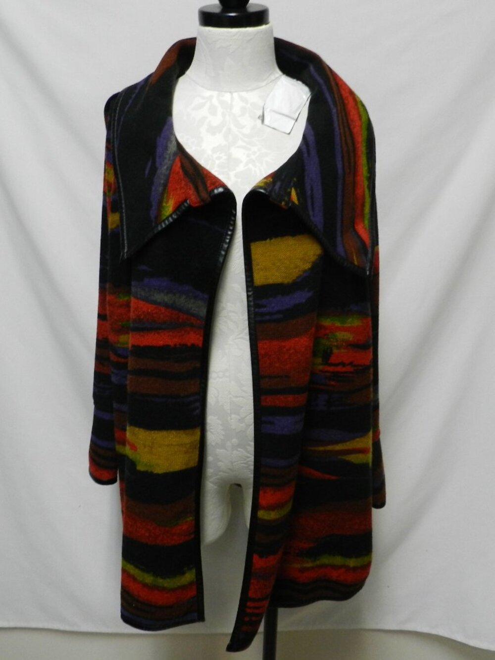 Ali Miles Southwestern Aztec Blanket Sweater Cover UP Jacket Size Large Size 1X
